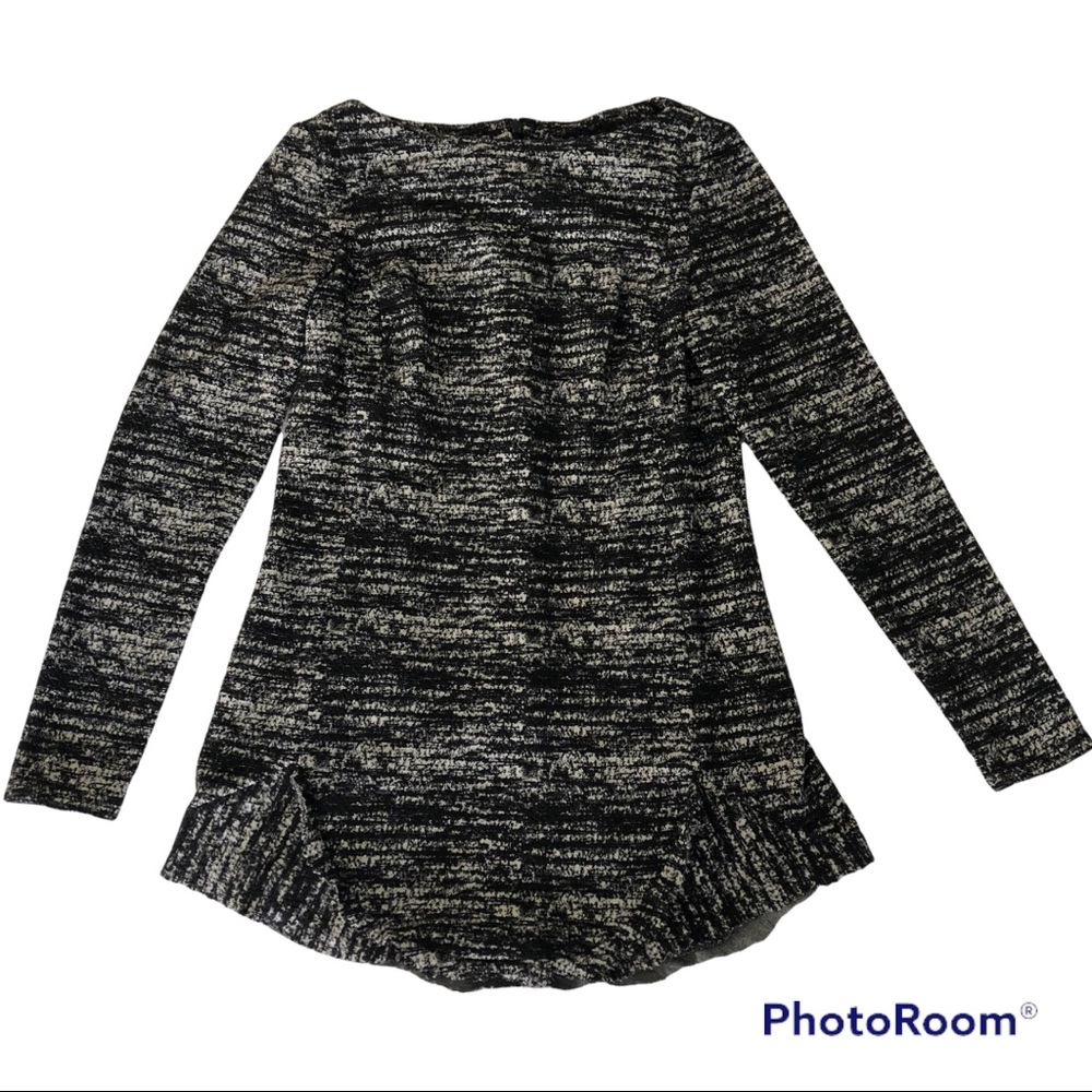 Banana Republic black white mini sweater tunic